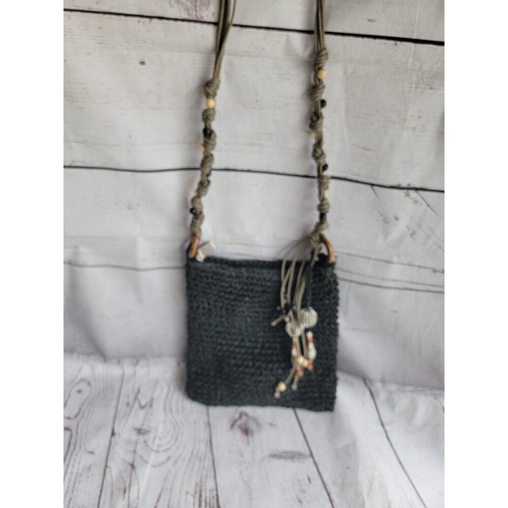 Sun "N" Sand Woven Straw Tassel Crossbody Bag Boho Style With Tags